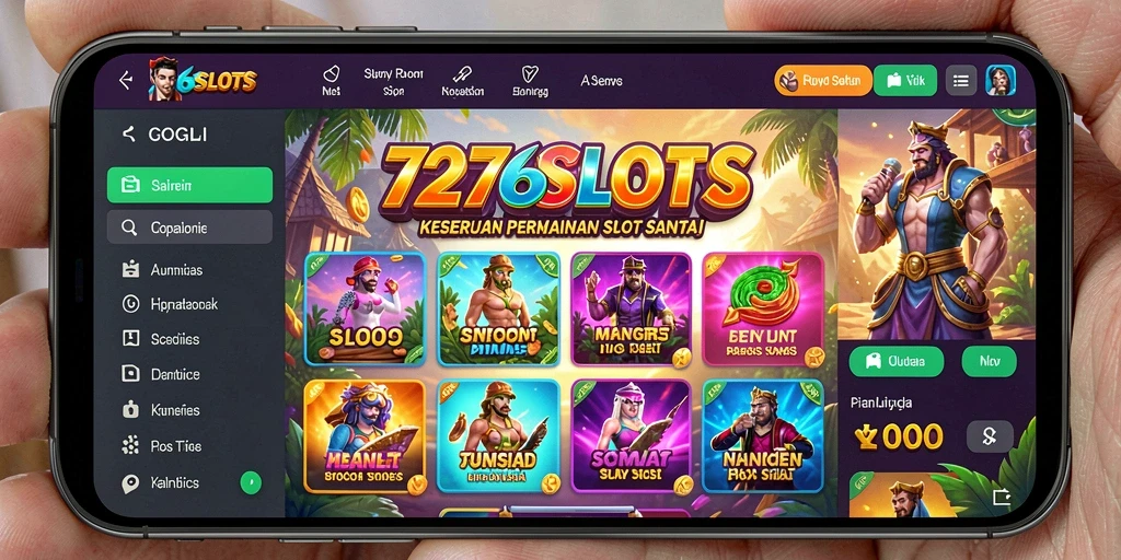 Tampilan gameplay 7276SLOTS yang mengasyikkan dan penuh warna.