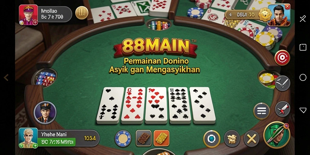 Screenshot gameplay 88MAIN menunjukkan momen seru dalam bermain Domino.
