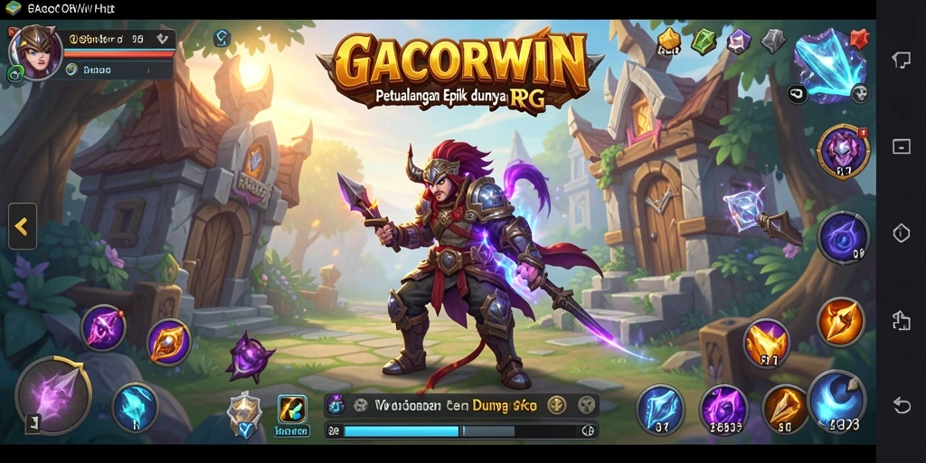 Tampilan gameplay GACORWIN dengan petualangan epik dan karakter beragam.