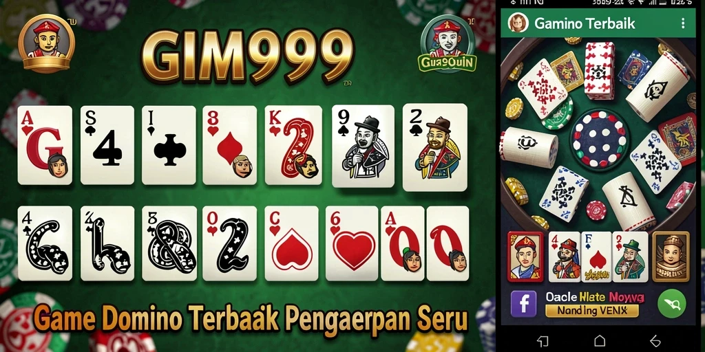 Screenshot GIM999 menampilkan aksi seru permainan domino.