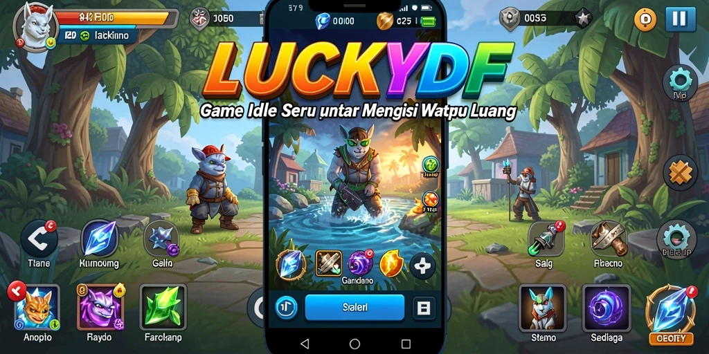 Tampilan gameplay LUCKYDF yang menarik dan interaktif.