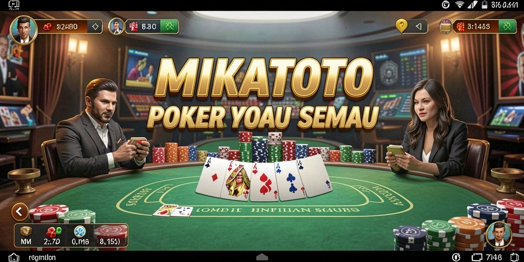 Screenshot gameplay MIKATOTO menampilkan suasana Poker yang seru.