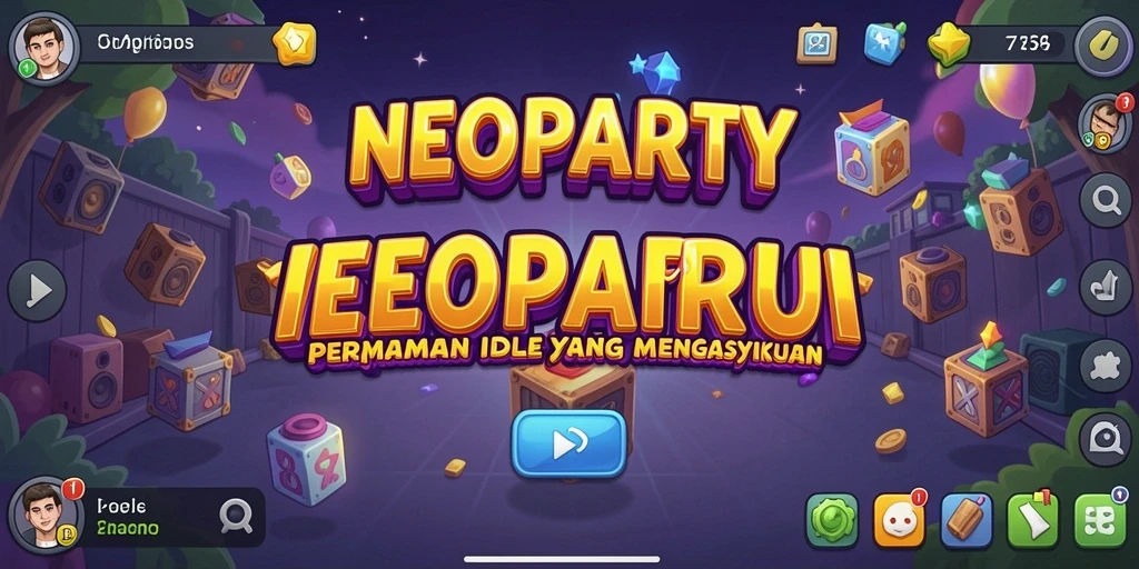Screenshot gameplay NEOPARTY menampilkan pengalaman Idle yang seru.