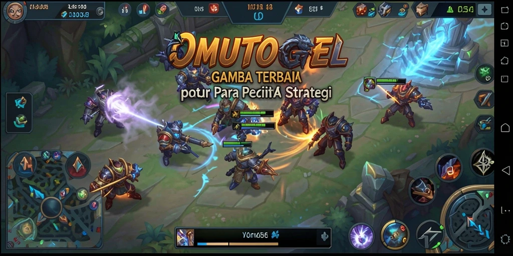 Screenshot gameplay OMUTOGEL menampilkan pertempuran strategis yang seru.