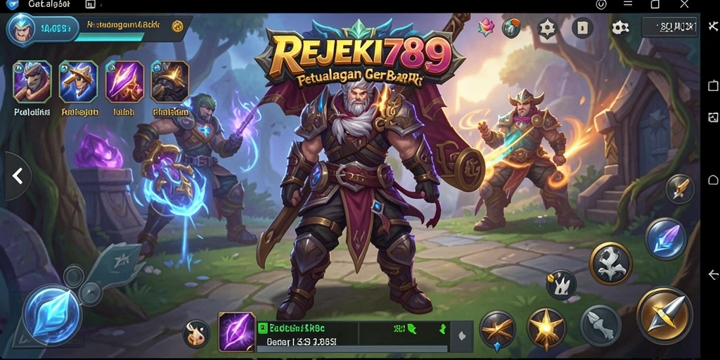 Screenshot gameplay ARPG dari REJEKI789 menampilkan aksi seru dan karakter menawan.