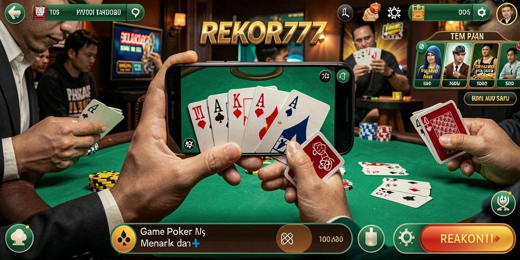 Gameplay seru dan menarik dari game Poker REKOR777.