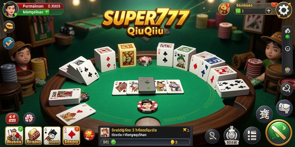Screenshot menunjukkan momen seru gameplay QiuQiu.