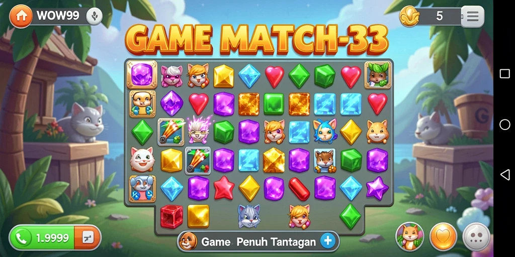 Tampilan screenshot gameplay WOW99 yang penuh warna dan menarik.
