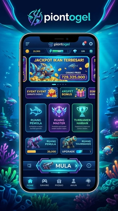 Screenshot tampilan utama aplikasi piontogel.